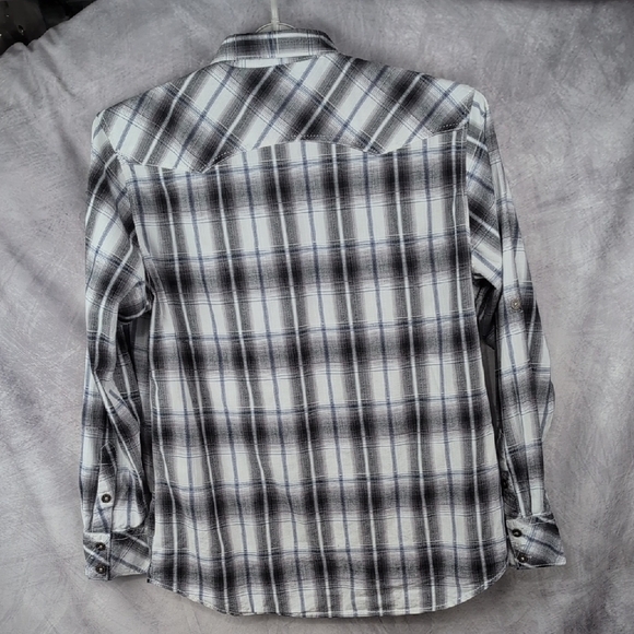 Men’s BKE Blue & White Striped Cotton Denim Shirt Size XL​ - Picture 2 of 12